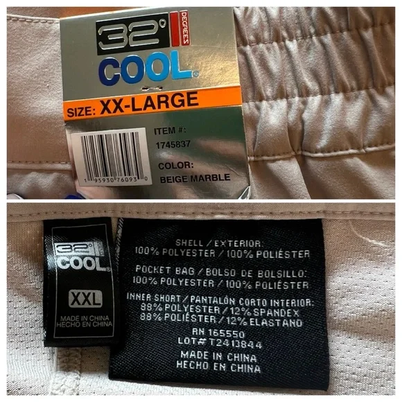 32 Degrees Cool Ladies Tech Short/Skort - Beige Marble - NWT - Picture 12 of 12